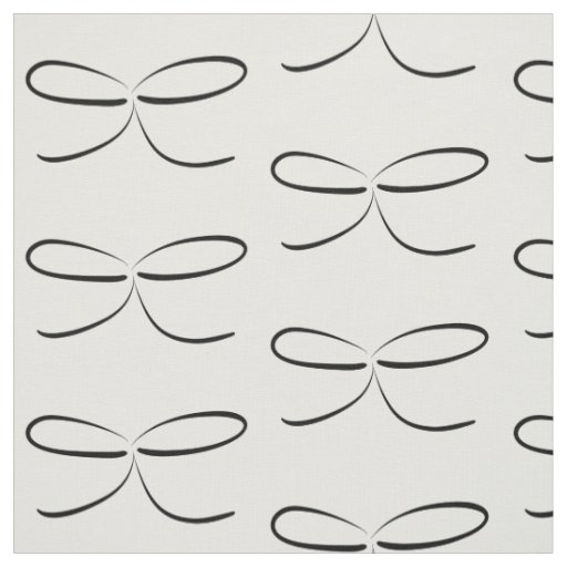 Black & White Bow Fabric