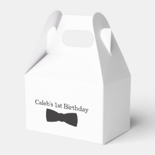 Black & White Bow Tie Tuxedo Boys Party Favor Boxes