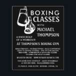 Black & White Boxing Gloves, Boxing Class Advert Flyer<br><div class="desc">Black & White Boxing Gloves,  Boxing Class Advert Flyers By The Business Card Store.</div>