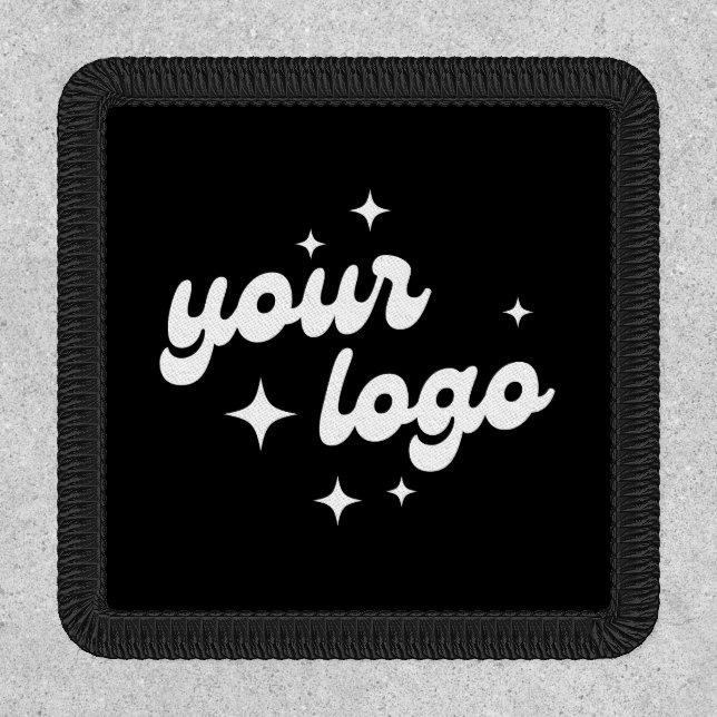 Black & White Branded Logo Simple Custom Company Patch (Front)