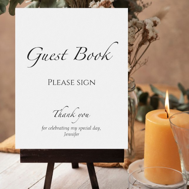 Black & White Bridal Shower Guest Book Sign (Creator Uploaded)