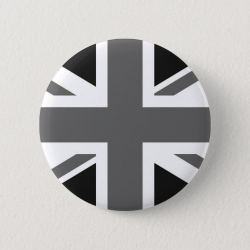 Black  White British Flag Button