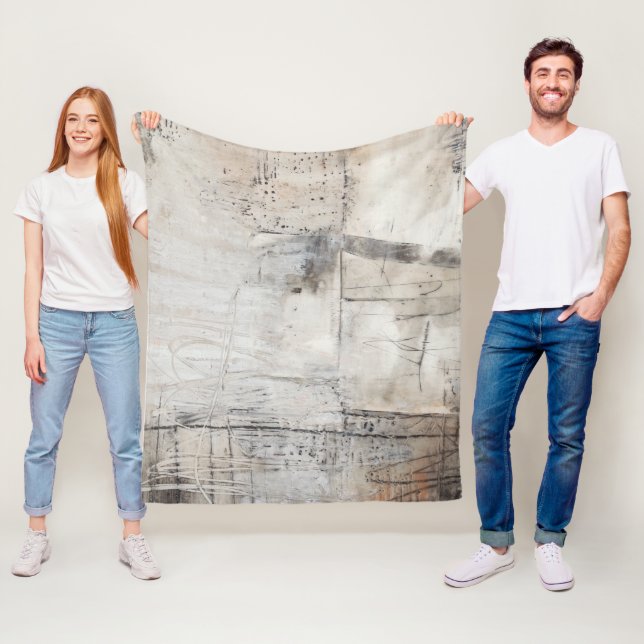 Black White & Bronze Fleece Blanket (In Situ)