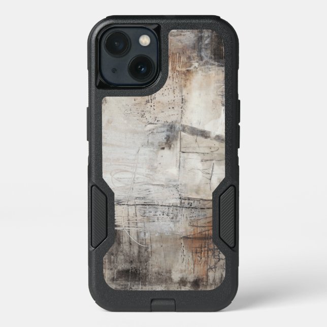 Black White & Bronze Otterbox iPhone Case (Back)