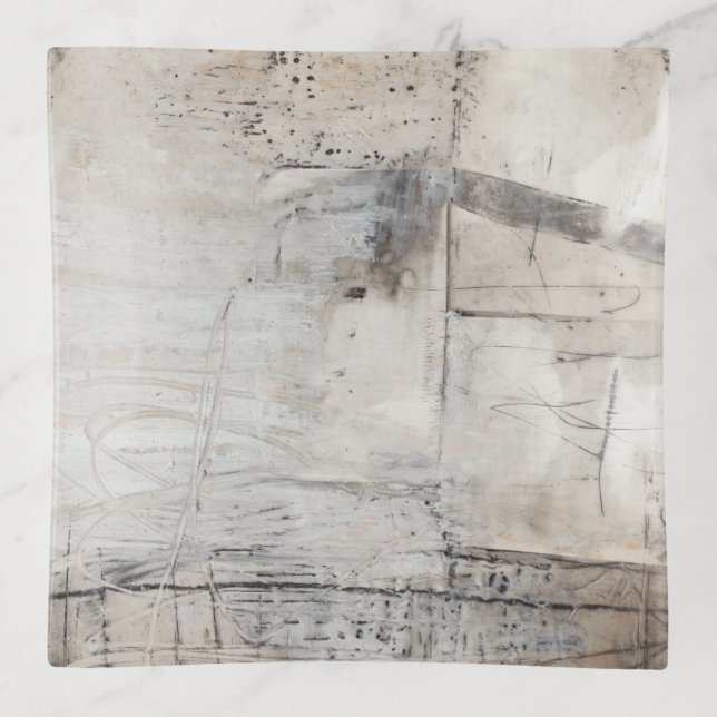 Black White & Bronze Trinket Tray (Front)