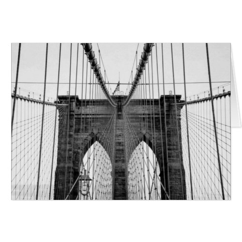 Black White Brooklyn Bridge New York