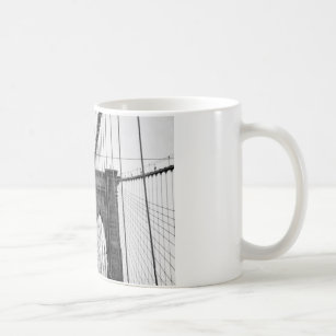 Black White Brooklyn Bridge New York Coffee Mug