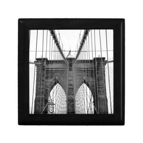Black White Brooklyn Bridge New York Gift Box