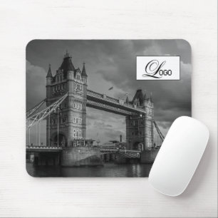 Black White Brooklyn Bridge New York Night Mouse Pad