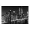 Black White Brooklyn Bridge New York Night Poster