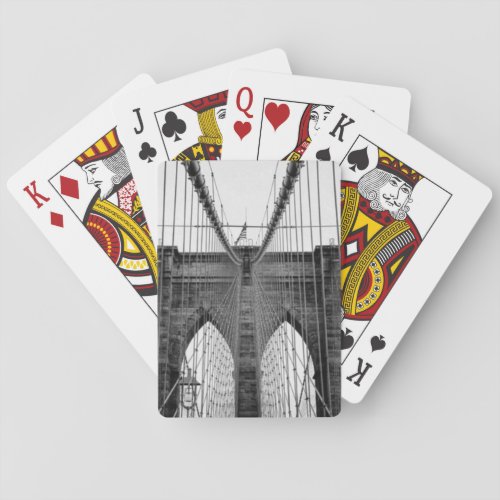 Black White Brooklyn Bridge New York Playing Cards