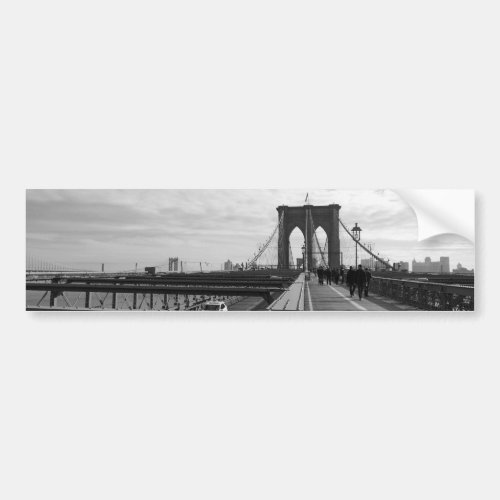 Black White Brooklyn Bridge _ NY New York nr 1 Bumper Sticker