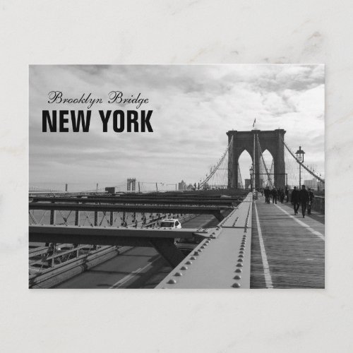 Black White Brooklyn Bridge _ NY New York nr 1 Postcard
