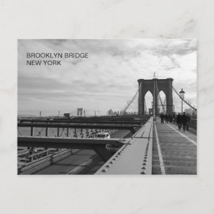 Black White Brooklyn Bridge - NY New York nr 1 Postcard
