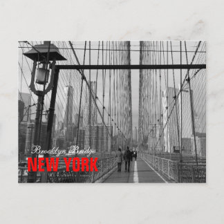 Black White Brooklyn Bridge - NY New York nr 2 Postcard