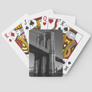 Black & White Brooklyn Bridge Poker Cards