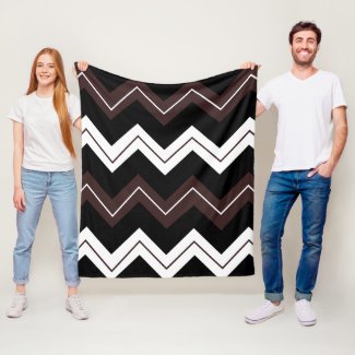 Black White Brown Chevron Stripe Pattern