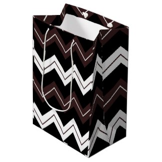 Black White Brown Chevron Stripe Pattern