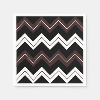 Black White Brown Chevron Stripe Pattern