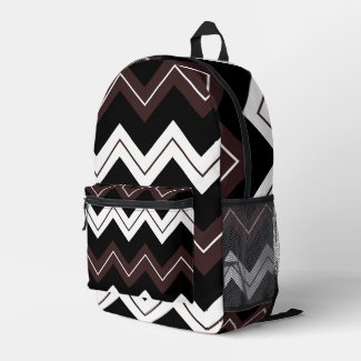 Black White Brown Chevron Stripe Pattern