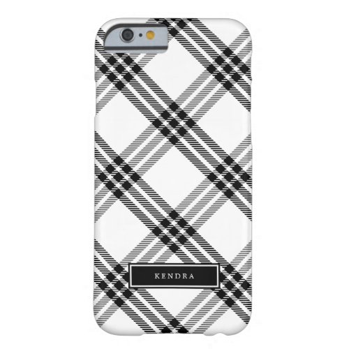 Black  White Buffalo Check Barely There iPhone 6 Case