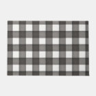 Black and White Buffalo Check Doormat | Zazzle.com