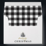 Black & White Buffalo Check Plaid Merry Christmas Envelope<br><div class="desc">Black & White Buffalo Check Plaid Merry Christmas</div>
