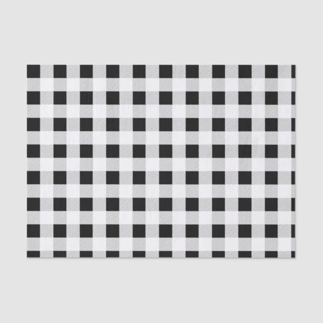 Black & White Buffalo Check Tissue Paper (Front)