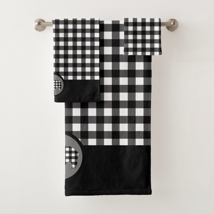 plaid bath towels