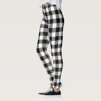 Black & White Buffalo Plaid Leggings