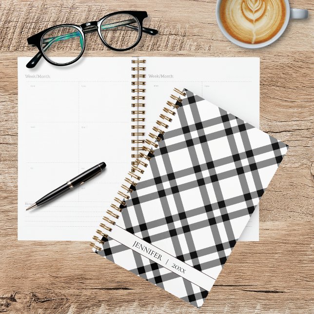 Black & White Buffalo Plaid Planner (Creator Uploaded)