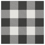 Black White Buffalo Plaid with Twill Fabric