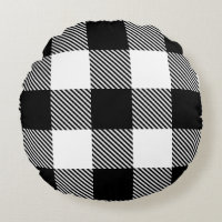 Black White Buffalo Plaid with Twill