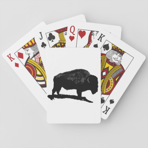 Black  White Buffalo Playing Cards