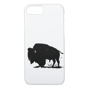 Black & White Buffalo Silhouette iPhone 7 Case