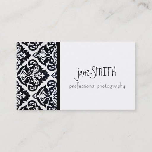 Customizable Black &amp; White Business Card Template