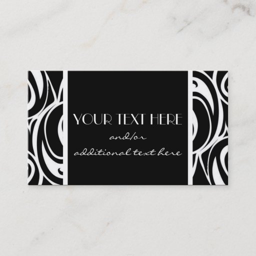 Customizable Black &amp; White Business Cards