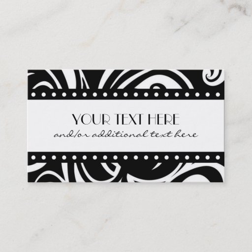 Customizable Black &amp; White Business Card Templates