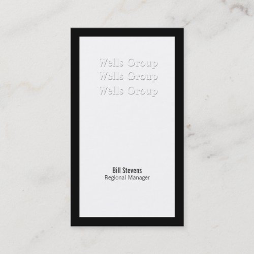 Black &amp; White Business Card