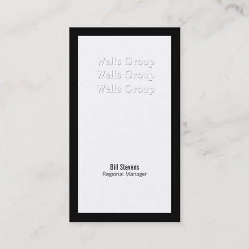 Customizable Black &amp; White Business Card