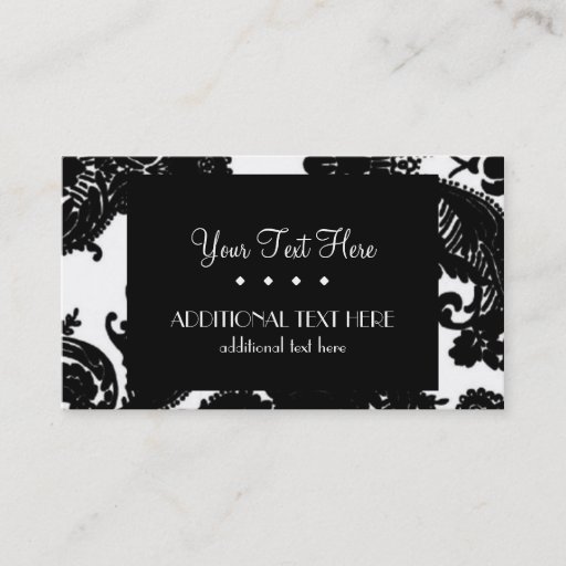 Customizable Black &amp; White Business Card Template