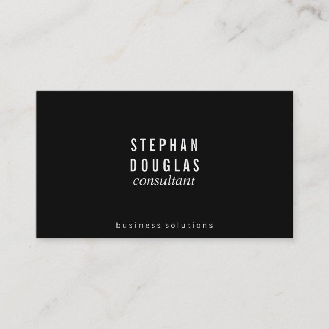 Black | White Business Card (Front)