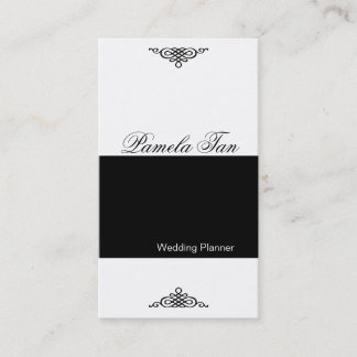 Black White Business Card BW 10 Wedding Planner