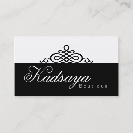 Customizable Black White Business Card BW 1 Kadsaya Retail