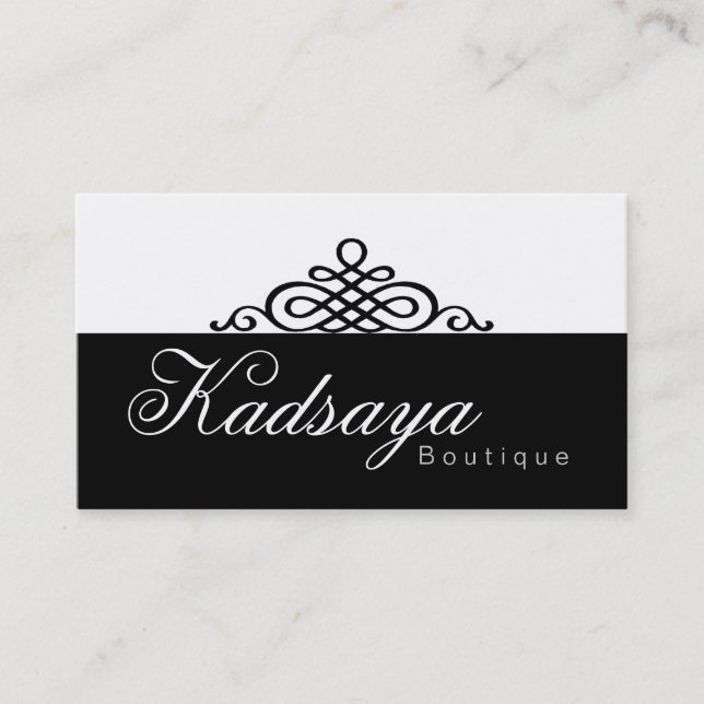 Black White Business Card BW 1 Kadsaya Retail (Front)