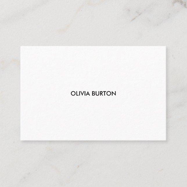 Black & white business card. Simple business card. Business Card (Front)