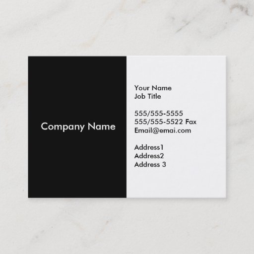 Customizable Black White Business Cards