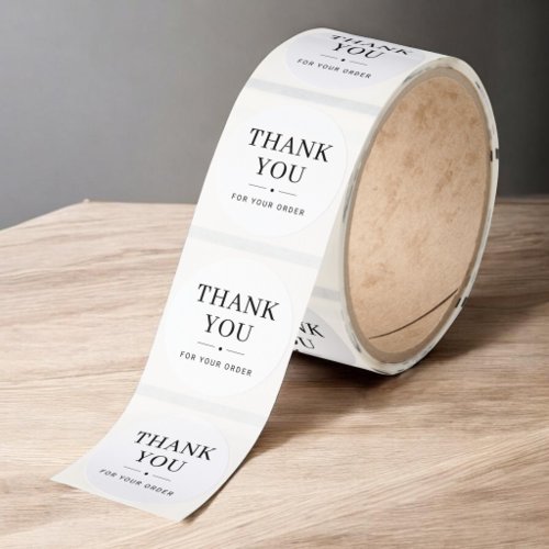 Black White Business Company Thank You Classic Round Sticker