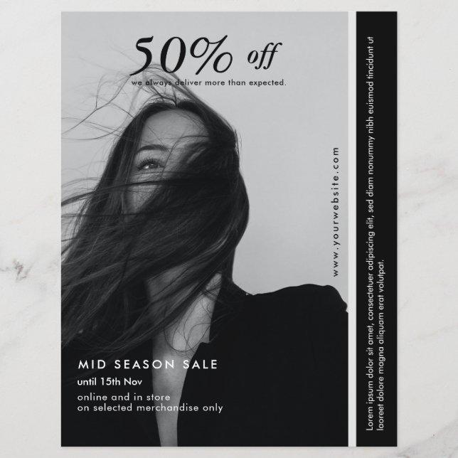 Black & White Business Flyer (Front)