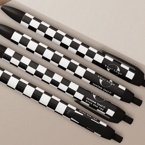 Black  white Business logo Company brand Checkers Black Ink Pen